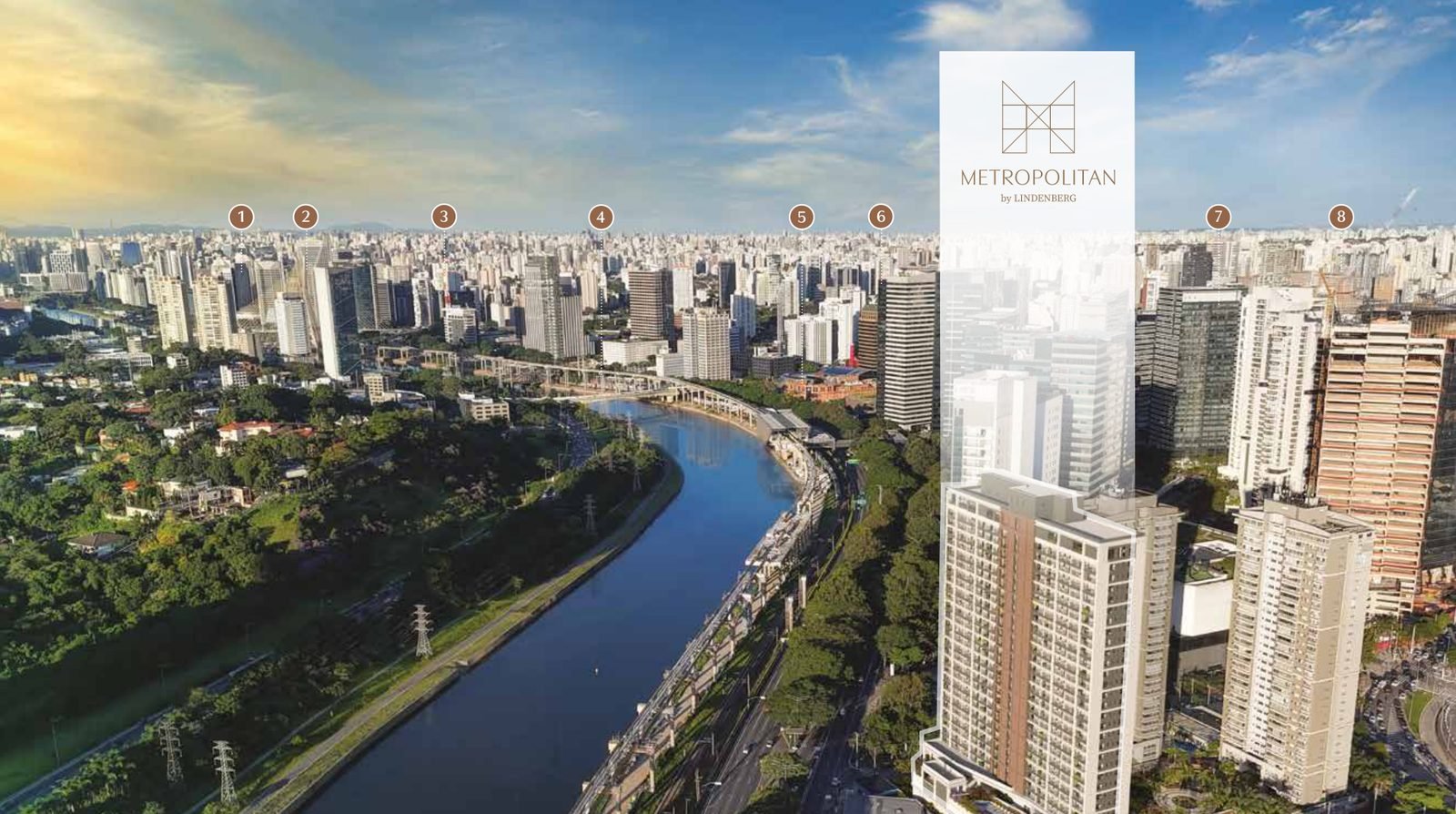 Mapa de localização do Metropolitan by Lindenberg