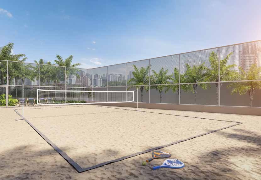 Sand court de beach tennis